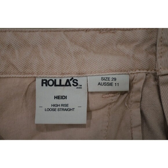 Rolla's Heidi High Rise Loose Straight Pink Jeans Womens Size 29 Barbie Denim - Picture 6 of 11
